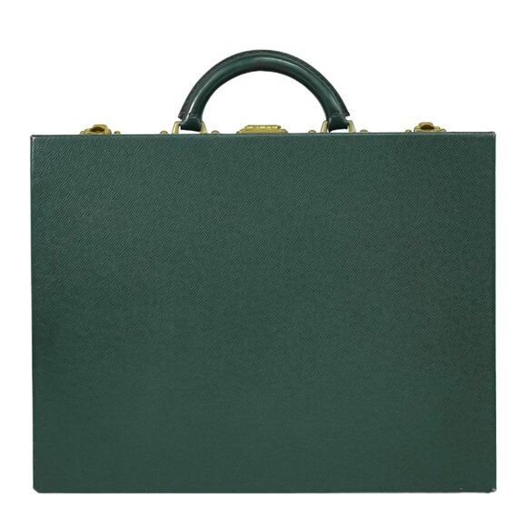 Louis Vuitton Diplomate M30014 Taiga Leather Trunk Attache Case Green - Picture 1 of 16